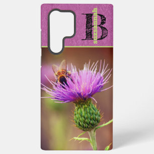 Coque Samsung Galaxy Photo rapproché de fleur de chardon violet de Bumb