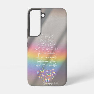 Coque Samsung Galaxy Photographie arc-en-ciel de foi girly Papillon Cœu