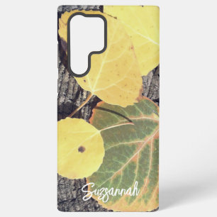 Coque Samsung Galaxy Photographie personnalisée de feuilles d'Aspe rust