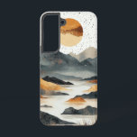 Coque Samsung Galaxy Pics paisibles à l'étui téléphonique de Dusk<br><div class="desc">Des formes de montagne douces se prélassent dans la lueur d'un soleil couchant,  capturant l'immobilité du crépuscule dans la nature.</div>