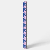 Coque Samsung Galaxy Pied de fond rose+Motif bleu (Côté gauche)