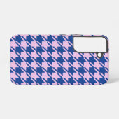 Coque Samsung Galaxy Pied de fond rose+Motif bleu (Verso Horizontal)