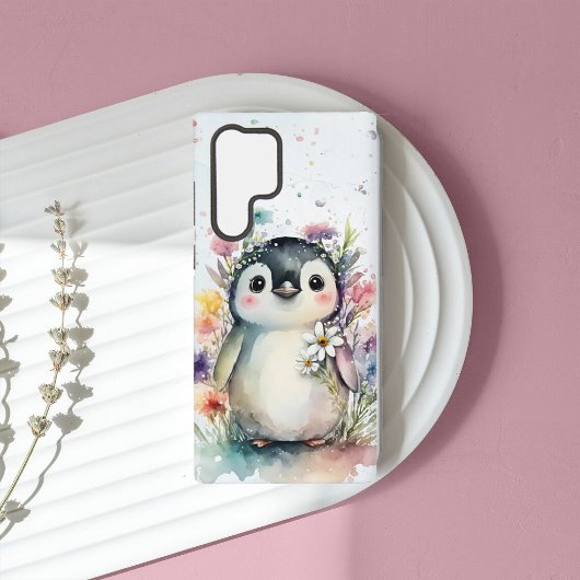 Coque Samsung Galaxy Pingouin d'aquarelle mignonne