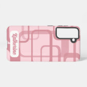 Coque Samsung Galaxy Pink 60's 70's Abstrait nom Motif (Verso Horizontal)