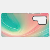 Coque Samsung Galaxy Pink and Mint Green Abstract Pattern Phone Case (Verso Horizontal)