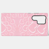 Coque Samsung Galaxy Pink Love White Hearts - Téléphone Case (Verso Horizontal)