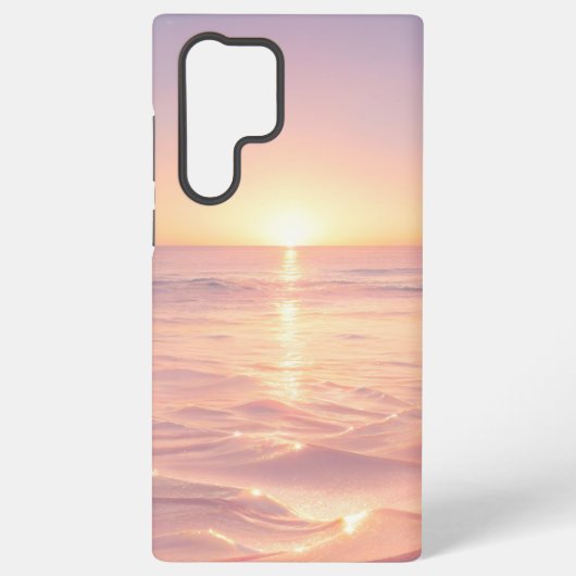 Coque Samsung Galaxy Pink Sunset Beach Phone Case (Verso)