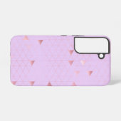 Coque Samsung Galaxy Pink Triangle Geometric Pattern (Verso Horizontal)