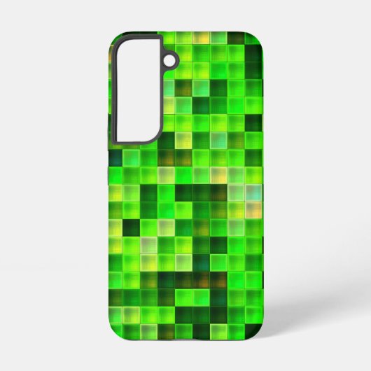 Coque Samsung Galaxy Pixels de jeu vidéo Motif Carré vert (Verso)