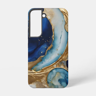Coque Samsung Galaxy Plage Abstraite Gold-Navy