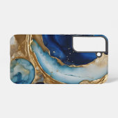 Coque Samsung Galaxy Plage Abstraite Gold-Navy (Verso Horizontal)