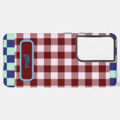 Coque Samsung Galaxy Plaid En vichy personnalisé (Côté gauche)