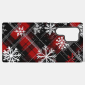 Coque Samsung Galaxy Plaid neigeux (Verso Horizontal)