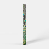 Coque Samsung Galaxy Plumage bleu Peacock (Côté droit)