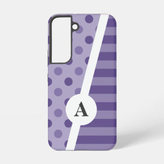 Coque Samsung Galaxy Pointe Polka Ultra Violet et Motif de bande