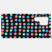 Coque Samsung Galaxy Points Pastel Printemps sur Noir (Verso Horizontal)