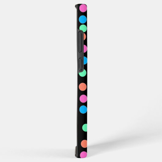 Coque Samsung Galaxy Points Pastel Printemps sur Noir (Côté droit)