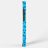 Coque Samsung Galaxy Pois à deux tons bleus (Côté droit)
