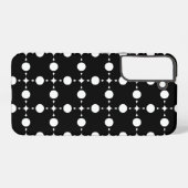 Coque Samsung Galaxy Pois blancs, Motif à points Polka, points, pointil (Verso Horizontal)