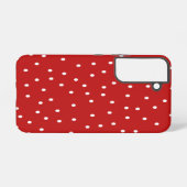 Coque Samsung Galaxy Pois classique rouge et blanc (Verso Horizontal)