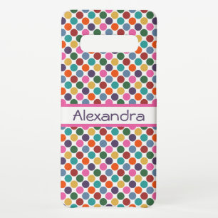 Coque Samsung Galaxy S10+ Pois colorés et amusants