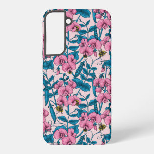 Coque Samsung Galaxy Pois doux et bourdons, rose et bleu