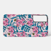 Coque Samsung Galaxy Pois doux et bourdons, rose et bleu (Verso Horizontal)
