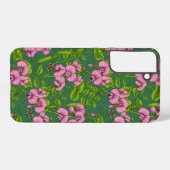 Coque Samsung Galaxy Pois doux et bourdons, vert et rose (Verso Horizontal)