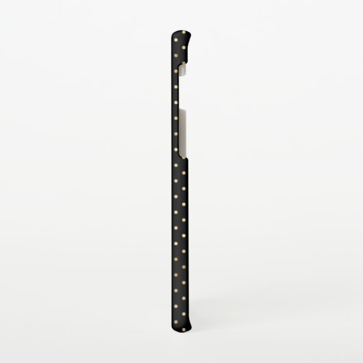 Coque Samsung Galaxy Pois or Motif Monogramme initial noir (Côté gauche)