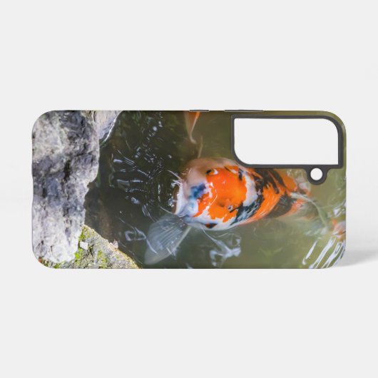 Coque Samsung Galaxy Poisson Koi dans un étang (Verso Horizontal)