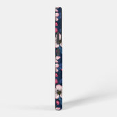 Coque Samsung Galaxy Pomme fleurit sur un bleu foncé (Côté droit)