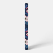 Coque Samsung Galaxy Pomme fleurit sur un bleu foncé (Côté gauche)