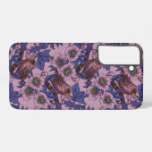 Coque Samsung Galaxy Porté et hélico, rose et violet (Verso Horizontal)