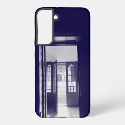 Coque Samsung Galaxy Portes bleues (Verso)