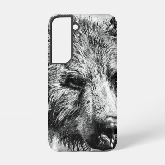 Coque Samsung Galaxy Portrait d'ours grizzli (Verso)