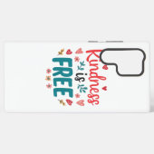 Coque Samsung Galaxy Positive "Be Kind" Message with Hearts (Verso Horizontal)