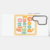 Coque Samsung Galaxy Positive "Good Energy Only" Checkered Frame (Verso Horizontal)