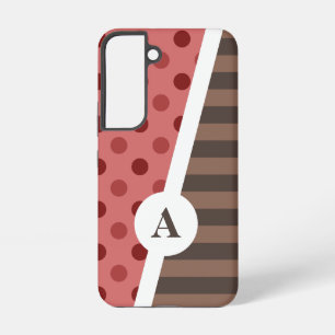 Coque Samsung Galaxy Potage de polka de fraise de chocolat et Motif à r