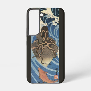 Coque Samsung Galaxy poulpe japonaise vintage et carpe