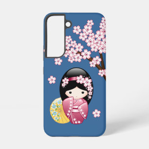 Coque Samsung Galaxy Poupée Kokeshi de printemps - Jolie geisha japonai