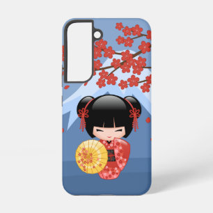 Coque Samsung Galaxy Poupée rouge Sakura Kokeshi - mignonne Geisha Girl