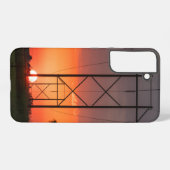Coque Samsung Galaxy Power Lines Sunset Silhouette Samsung Téléphone Ca (Verso Horizontal)