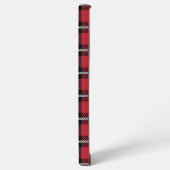 Coque Samsung Galaxy Preppy Red Grid Check Design (Côté gauche)