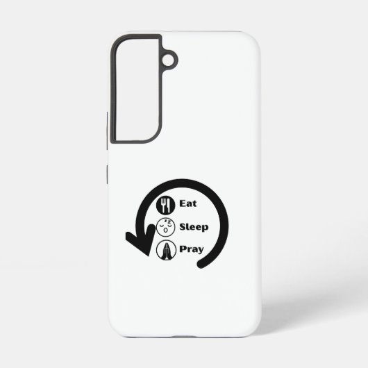 Coque Samsung Galaxy prière de sommeil manger répéter (Verso)