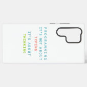 Coque Samsung Galaxy Programming Thinking Logic Code Developer Quote (Verso Horizontal)
