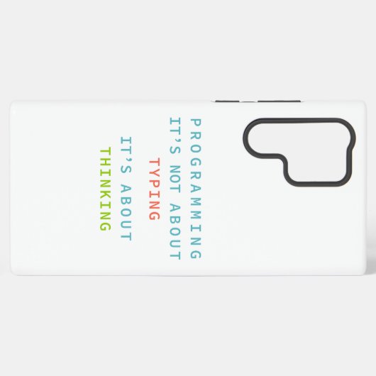 Coque Samsung Galaxy Programming Thinking Logic Code Developer Quote (Verso Horizontal)