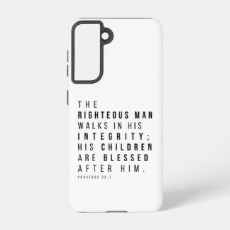 Coque Samsung Galaxy Proverbes 20:7 La Fête des pères de l'homme juste 