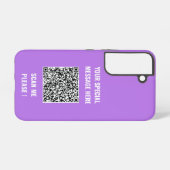 Coque Samsung Galaxy QR Code Info Votre Message Spécial Cadeau Surprise (Verso Horizontal)