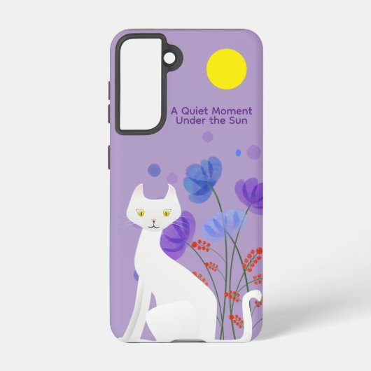 Coque Samsung Galaxy Quiet Moment Cat Samsung Galaxy Case – Purple (Verso)