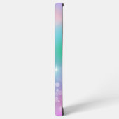 Coque Samsung Galaxy Rainbow Blue et Pink Bokeh (Côté gauche)